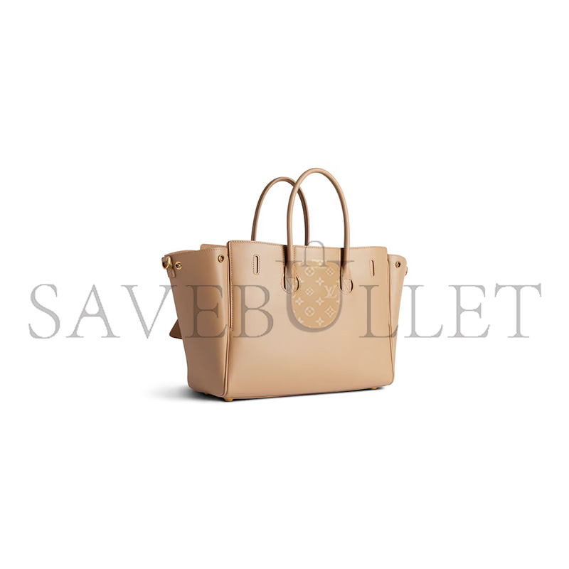BALENCIAGA WOMEN'S BEL AIR CARRY ALL BAG SMALL IN LATTE 8125452ABAV2621 (29.5*20.3*11.9cm) BALENCIAGA WOMEN'S BEL AIR CARRY ALL BAG SMALL IN LATTE 8125452ABAV2621 (29.5*20.3*11.9cm)